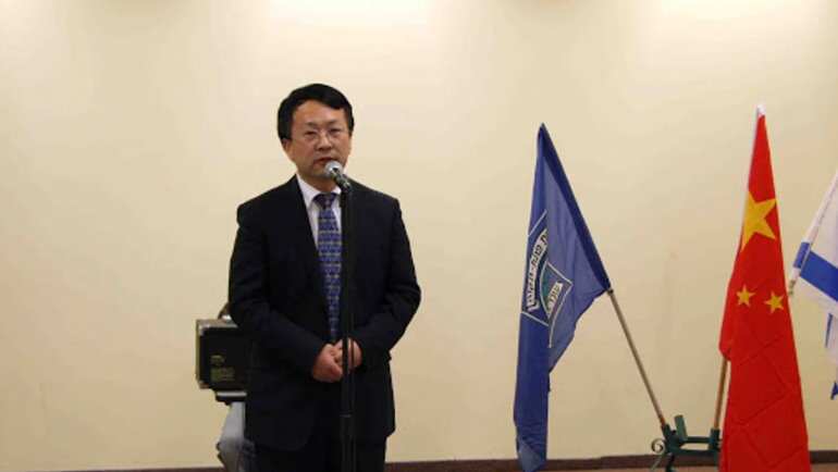 Dai Yuming delivers a speech on 19 March 2012.  