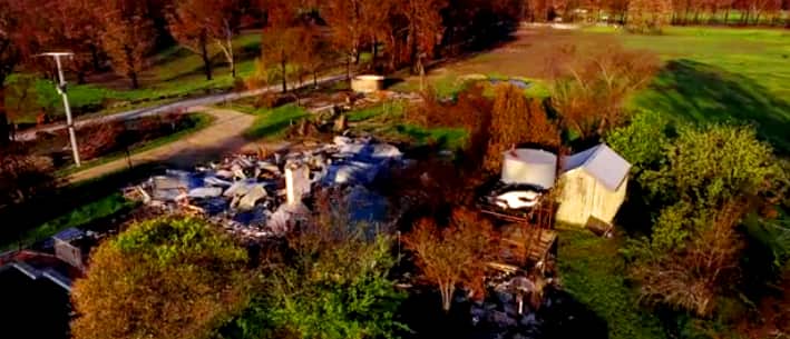 The Zagami family home was destroyed by fires. 