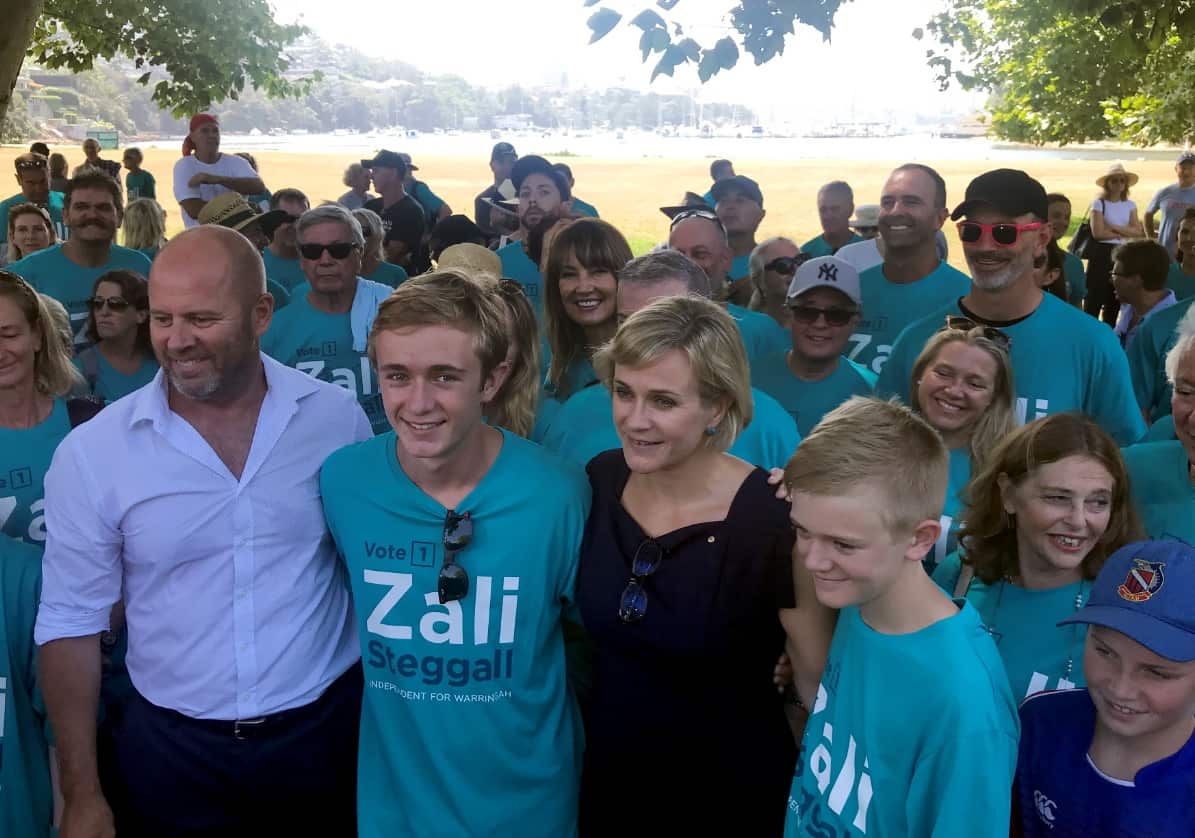 Barrister and former world champion skier Zali Steggall poses for a photograph during a press conference in Balgowlah, Sydney, Sunday, January 27, 2019