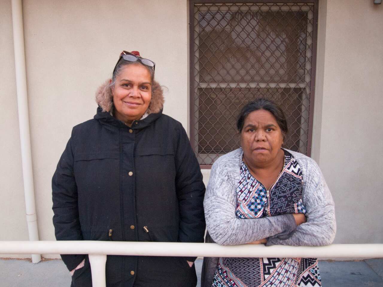 Jeanne Miller and (right) Linda Dare at the Barngarla Determination Aboriginal Corporation Cultural Centre in Port Augusta.