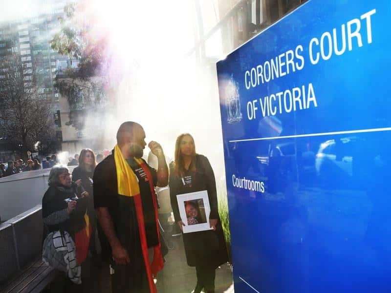 Children of Tanya Day outside of the Coroners Court of Victoria during the coronial inquest into her death.