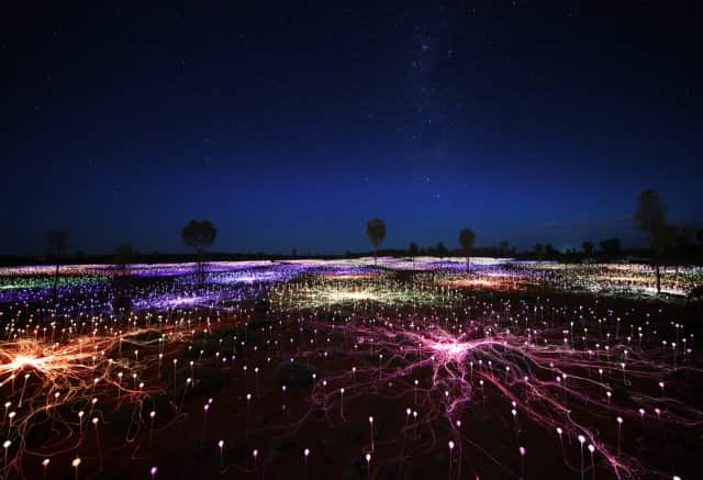 Field of Light, Uluru, Bruce Munro 2016 Photo by: Mark Pickthall