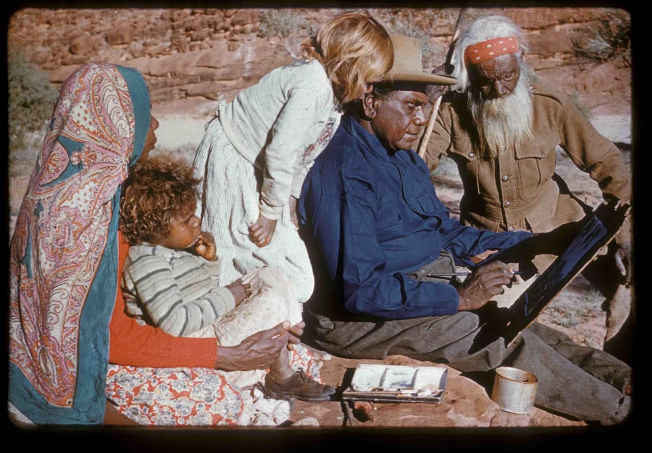 Albert Namatjira with family 