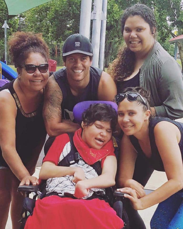 Michelle Nean, with her children, with Melanie in the middle.