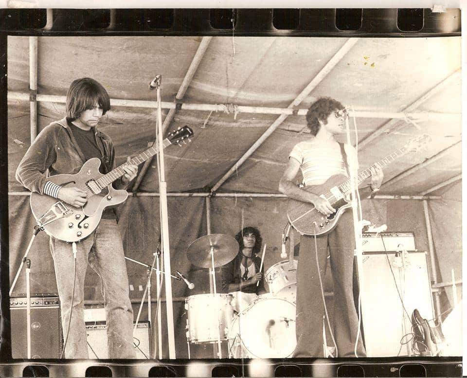 Les, Bart and Ricky, Taperoo National Aboriginal Country music festival, where the band performed their first original reggae number, 'The Vision', 1979