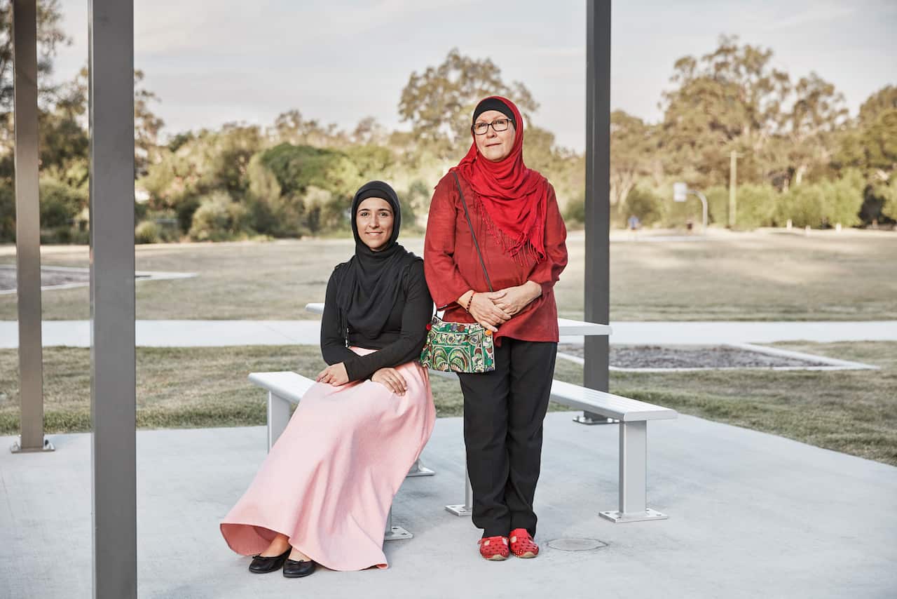 Mother and Daughter Aboriginal Muslim