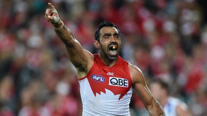 Adam Goodes of the Swans in 2015 