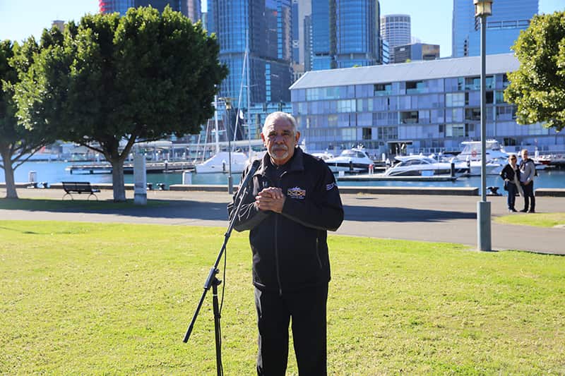 Gadigal Elder, Uncle Alan Madden opens with a Welcome to Country at Google