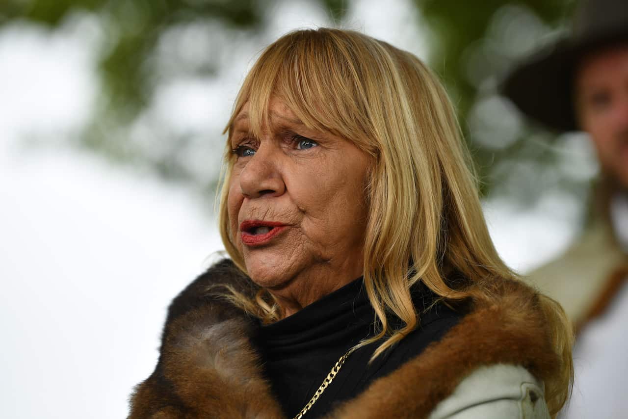 Aunty Geraldine Atkinson announcing the Yoo-rrook Justice Commission earlier this week.