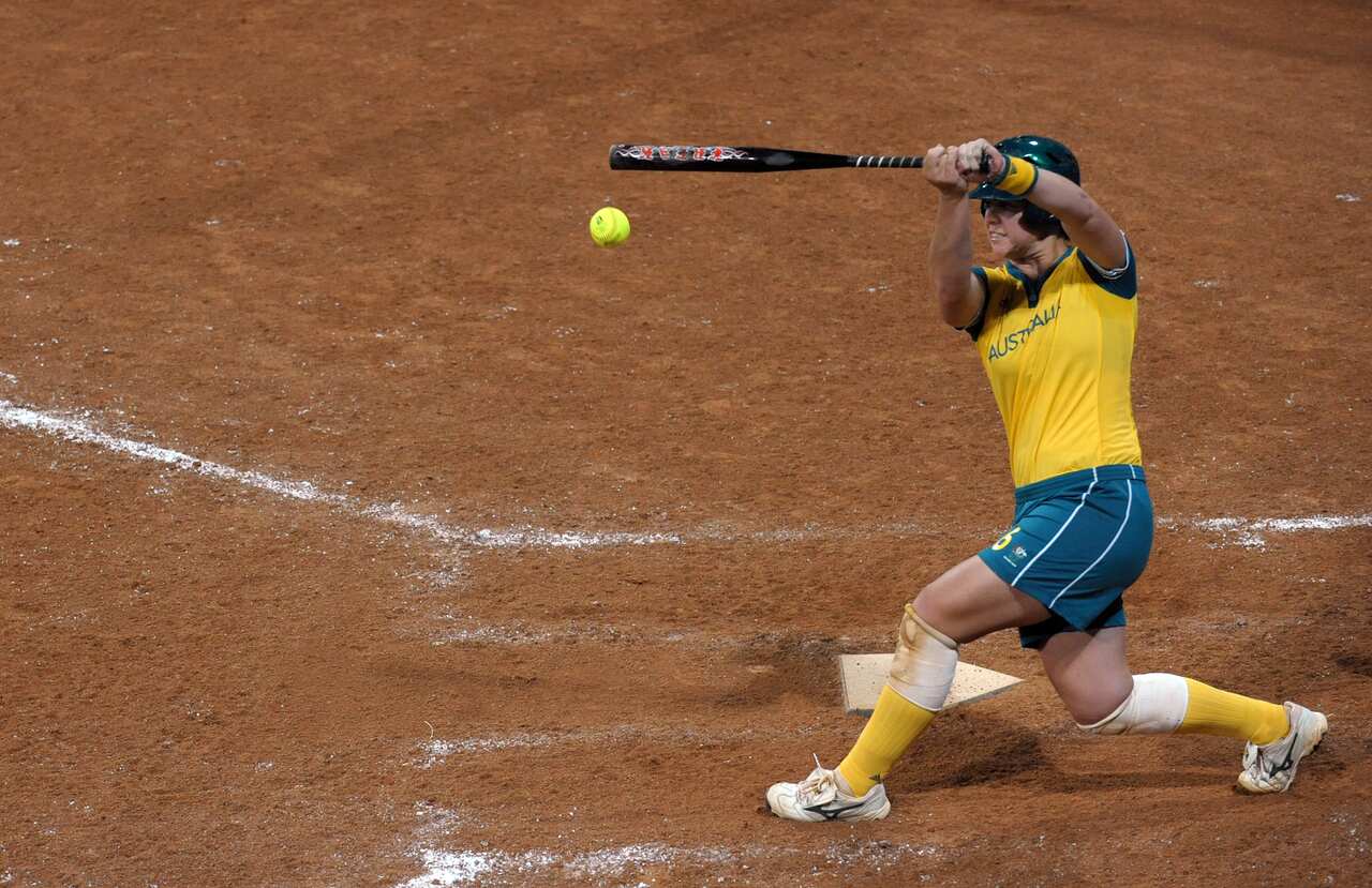 Australia's Stacey Porter bats during their bronze medal softball match against Japan at the Olympic Games in Beijing, China, Wednesday, Aug. 20, 2008. Japan won 4-3. (AAP Image/Dan Peled) NO ARCHIVING, EDITORIAL USE ONLY, NO COMMERCIAL USE