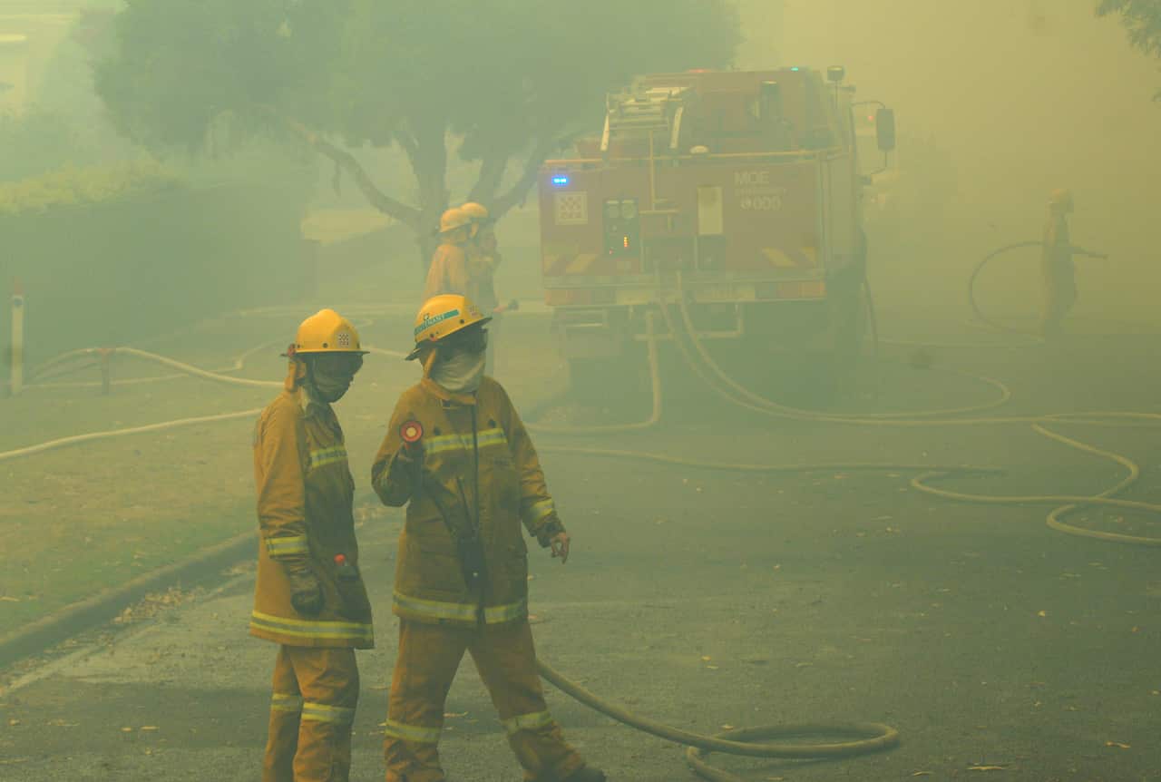 Seven emergency warnings, the highest alert, remain in place across East Gippsland and there is another in place for a fire straddling the northeast Victoria-NSW border