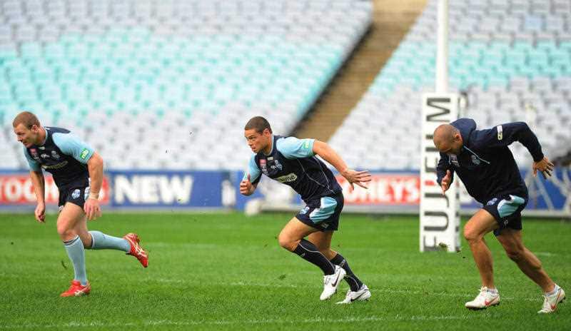 Timana Tahu training for 2010 NSW State of Origin.