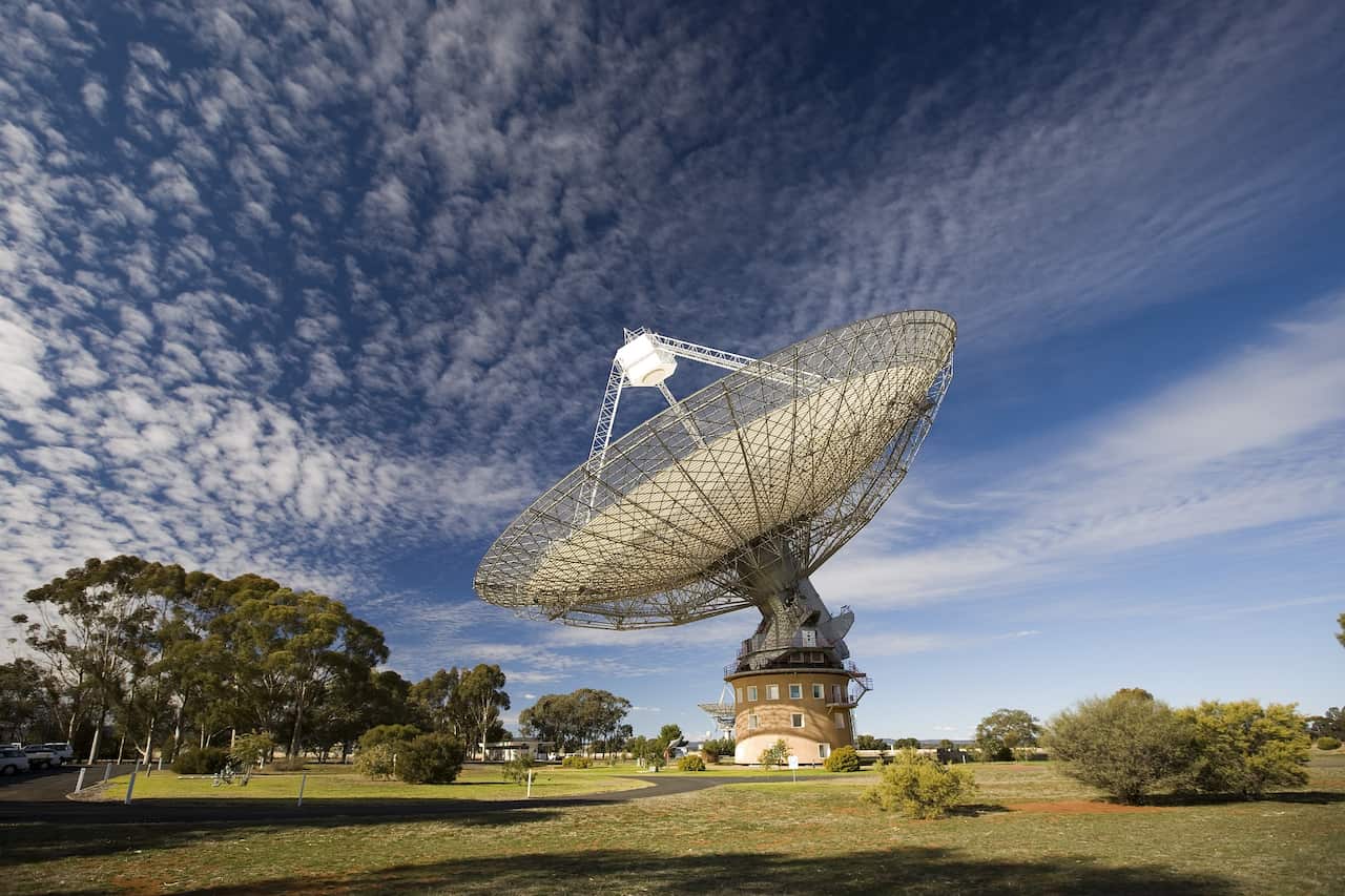 A supplied undated image of the CSIRO's radio telescope 'The Dish' near Parkes, in New South Wales. A small planet made of diamond, orbiting an unusual star has been discovered by scientists in 2009 with the CSIRO's radio telescope, Friday, Aug. 26, 2011.