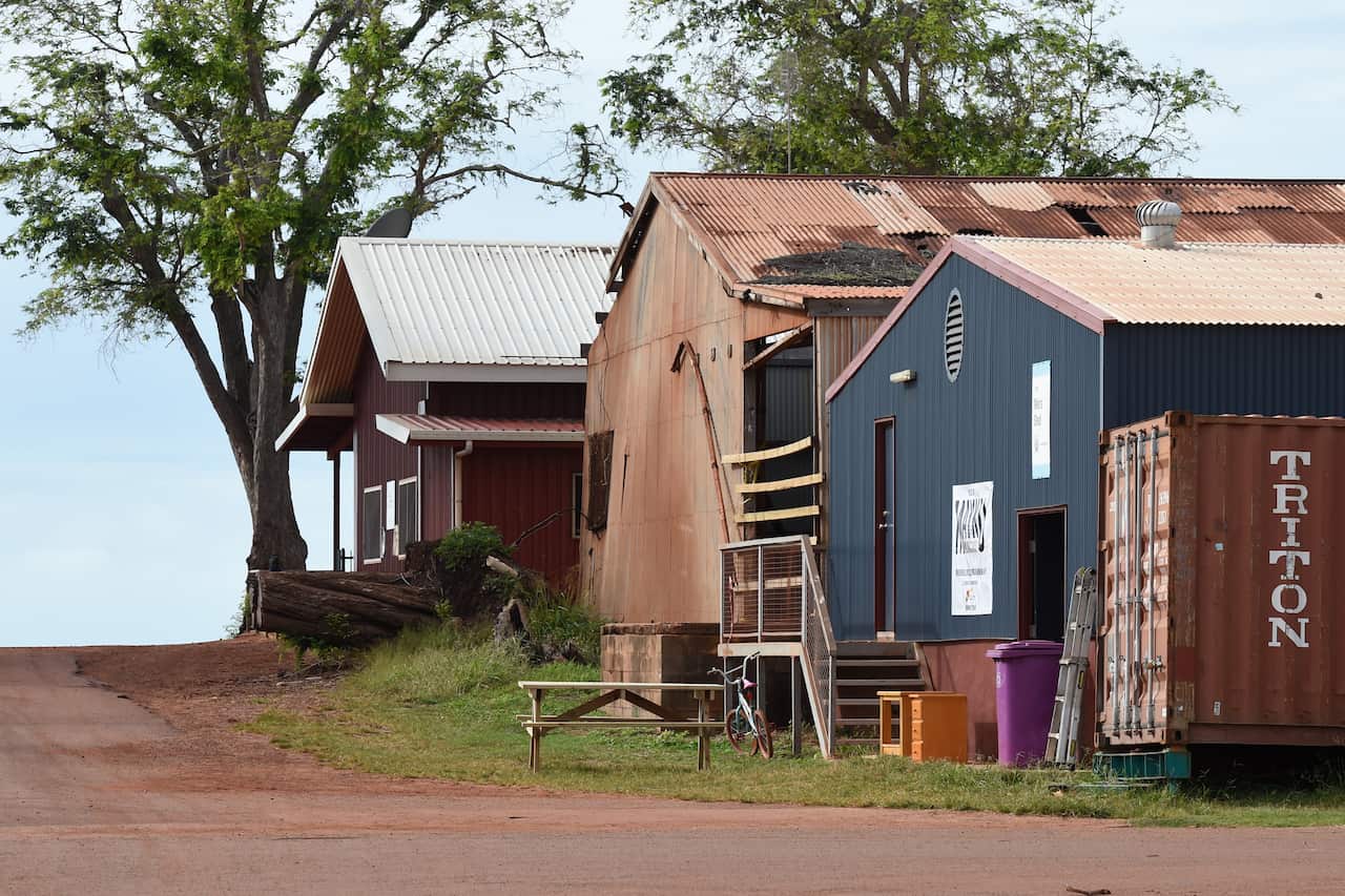 The remote aboriginal community of Milingimbi in the Northern Territory, Wednesday, July 1, 2015. Milingimbi Island is the largest island of the Crocodile Islands group off the coast of Arnhem Land. (AAP Image/Dean Lewins) NO ARCHIVING