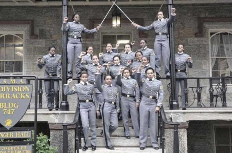 controversial army black females raised fist