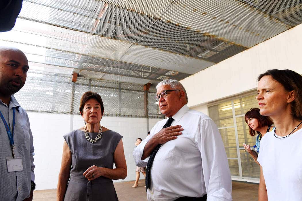 The Royal Commission - Commissioner Mick Gooda and Commissioner Margaret White during their tour of the current Don Dale Youth Detention facilities.