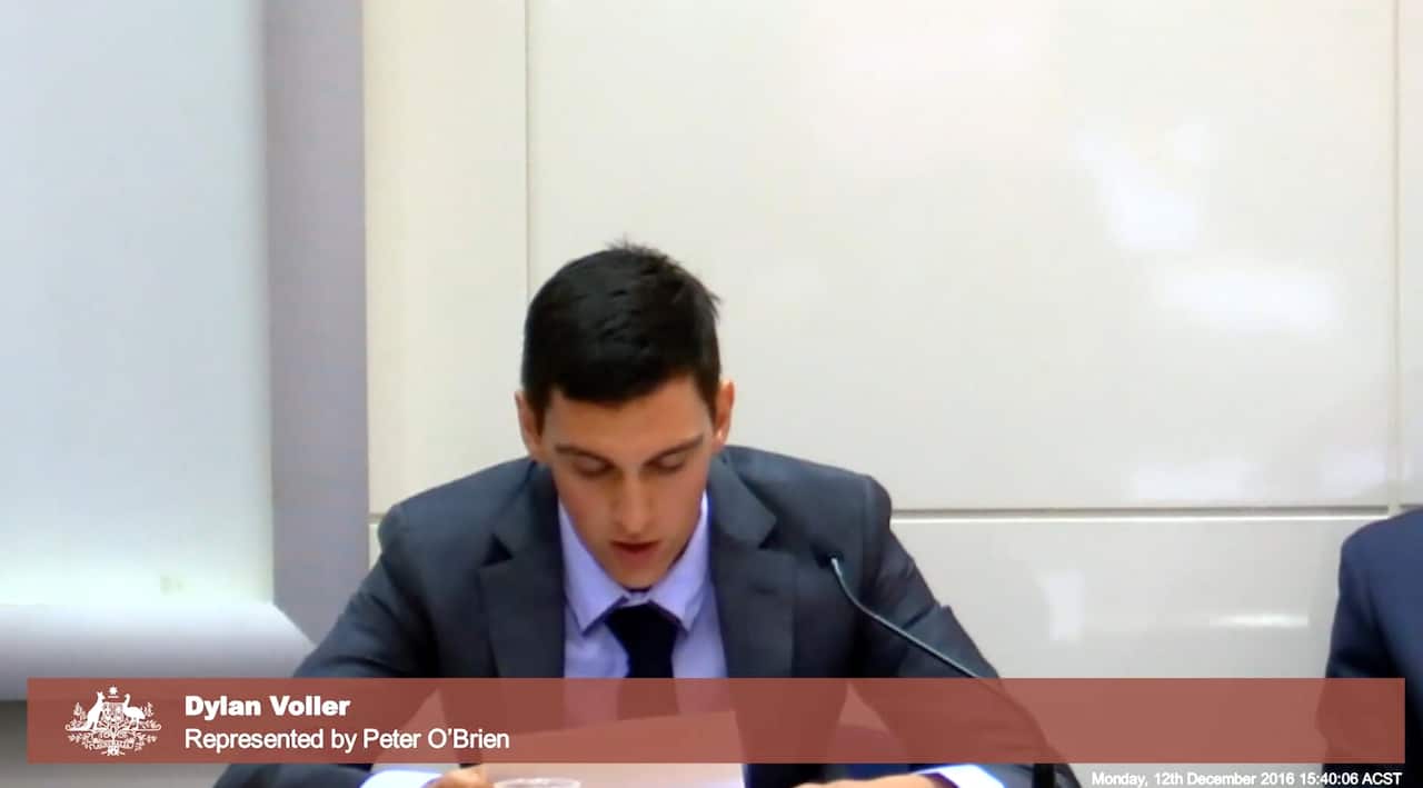 A screengrab obtained, Monday, Dec. 12, 2016 of Dylan Voller making a statement to the Royal Commission into the Protection and Detention of Children in the Northern Territory. (AAP Image/Royal Commission) NO ARCHIVING, EDITORIAL USE ONLY