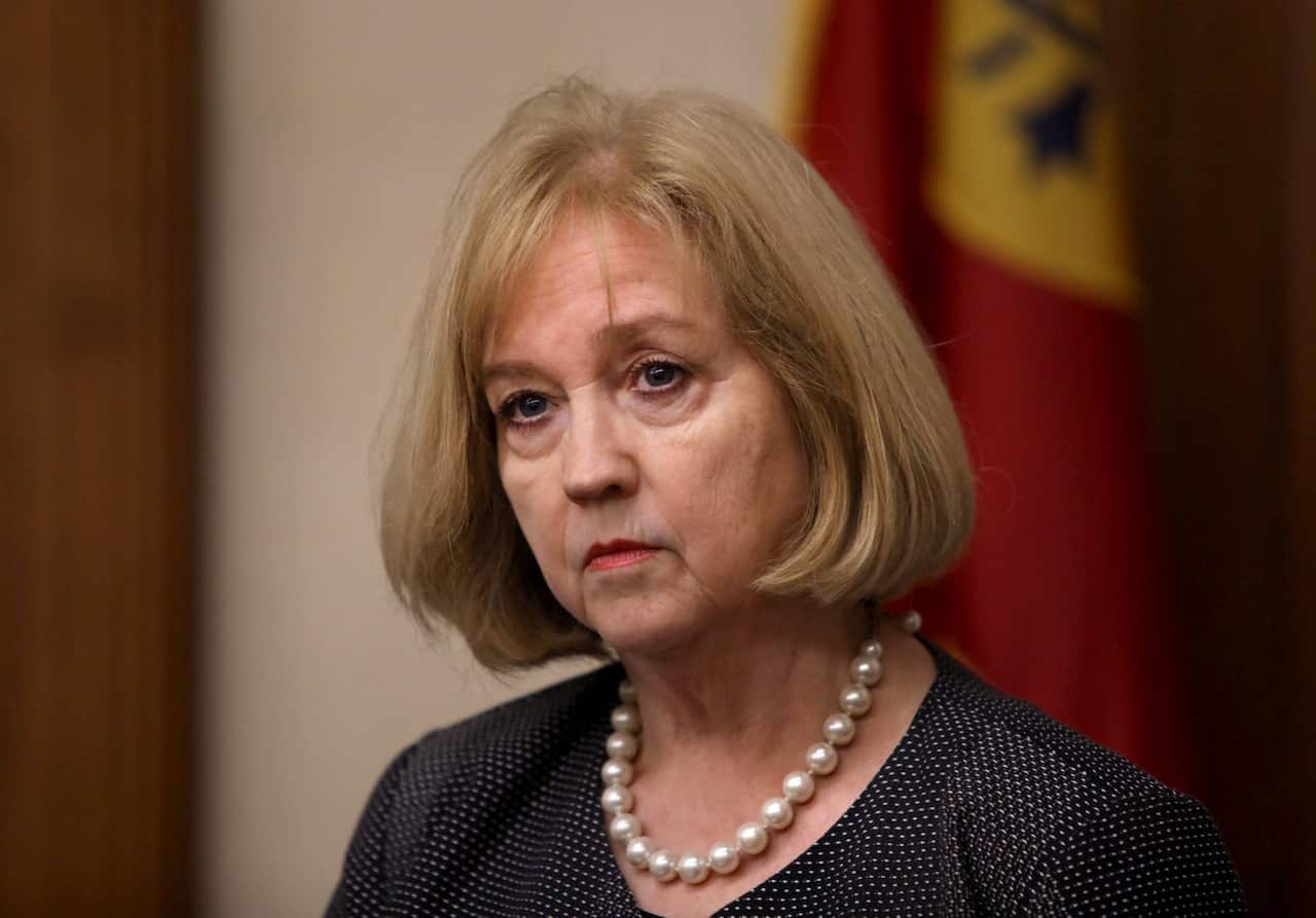  St. Louis Mayor Lyda Krewson holds a press conference at city hall