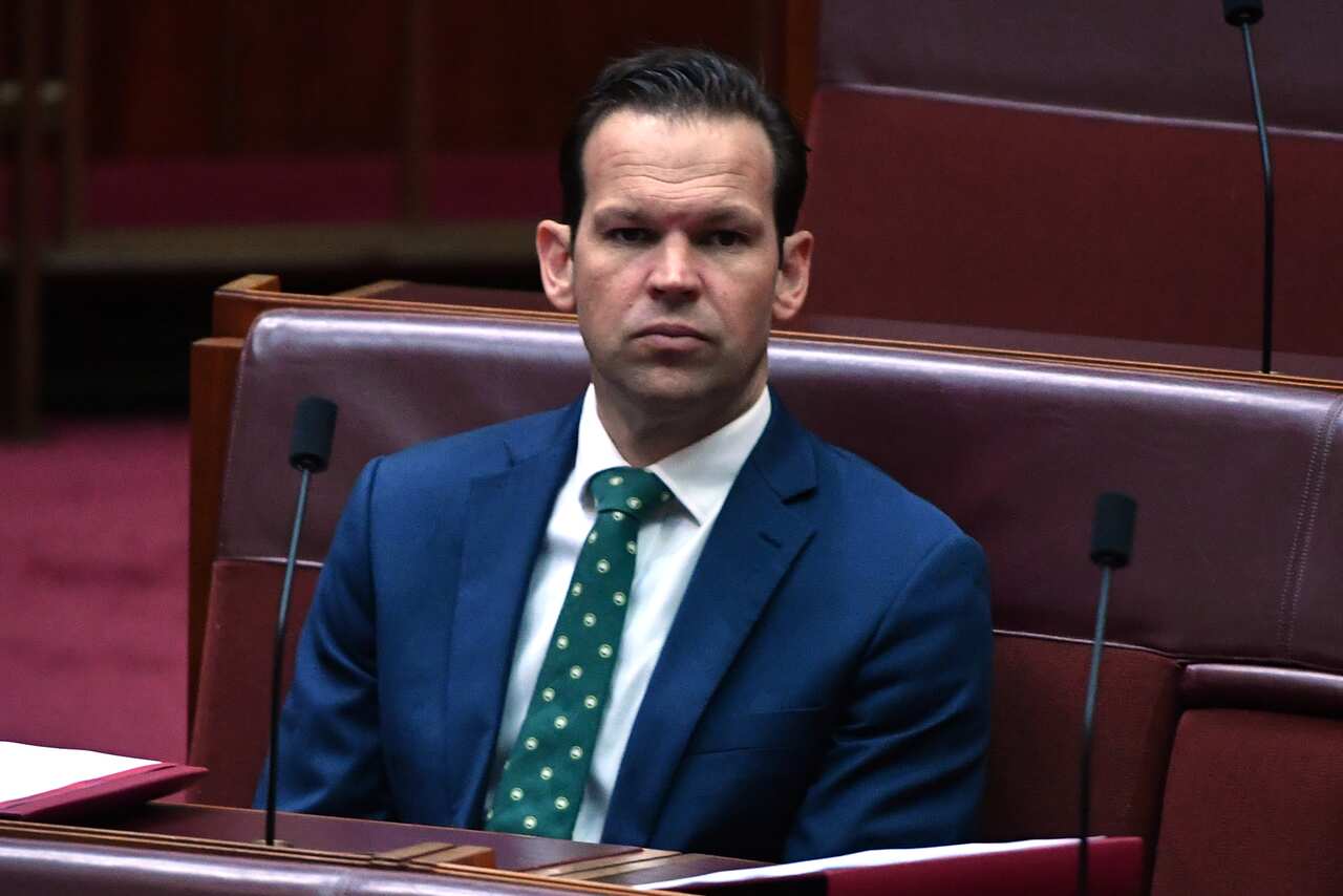 Nationals Senator Matt Canavan in the Senate chamber at Parliament House in Canberra, Wednesday, February 5, 2020. (AAP Image/Mick Tsikas) NO ARCHIVING