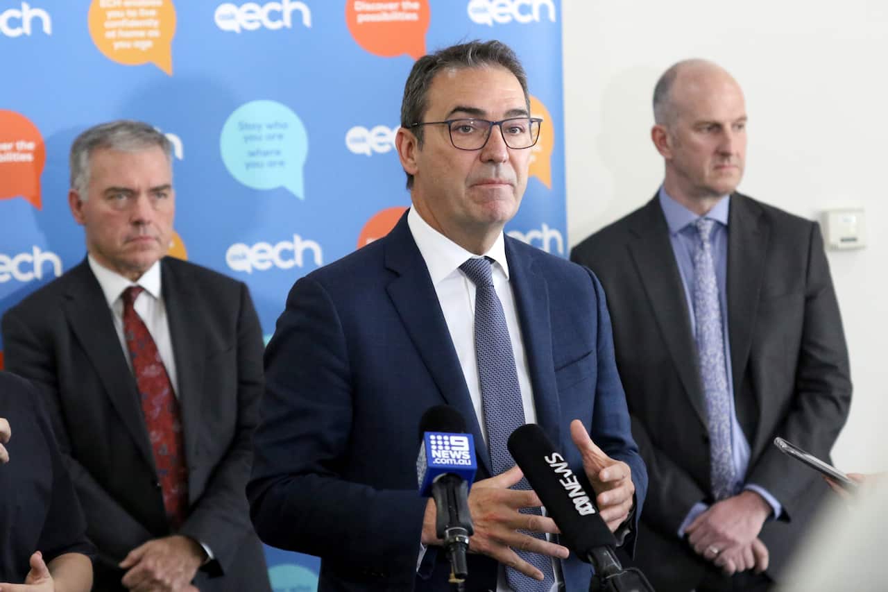 Premier Steven Marshall in Adelaide.