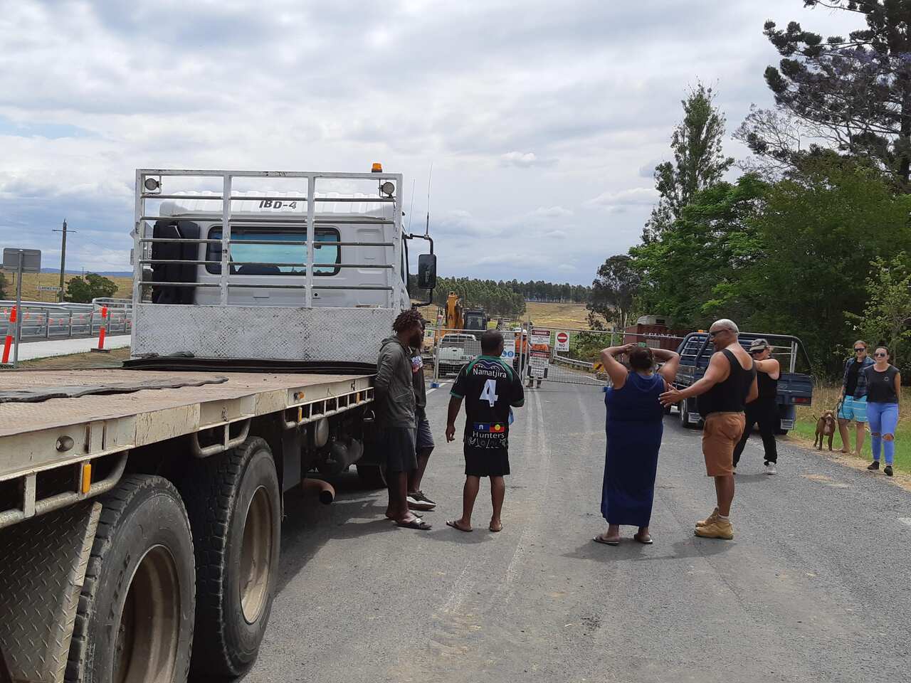 Locals were locked out of the old bridge site.