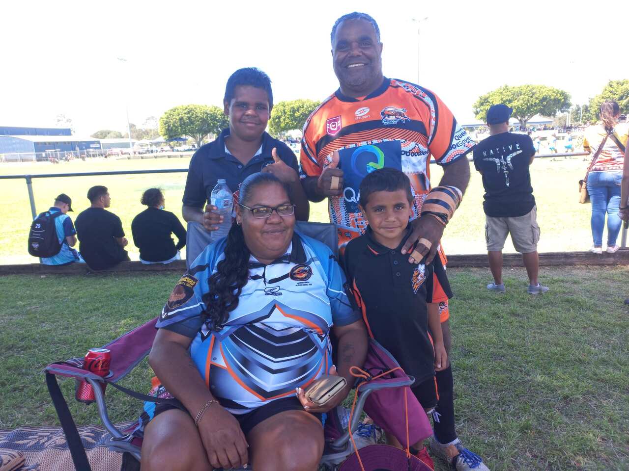 (Front)Rochelle Davidson and Jordon Alberts, (back) Antwone and Paddy Alberts. 