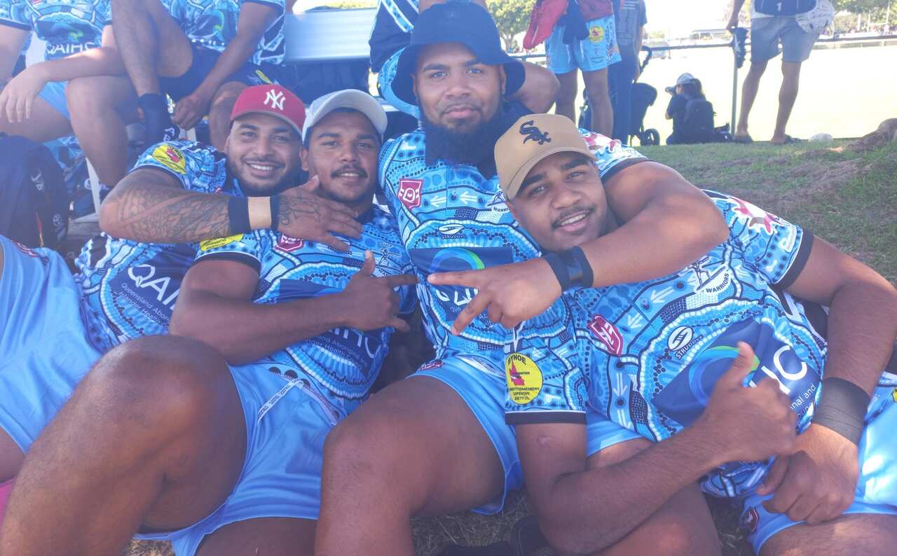 Gulf Warriors players Boshay Satrick, Mark Rosendale, Bernard Lewis and Kieshon Hunter-Flanders.