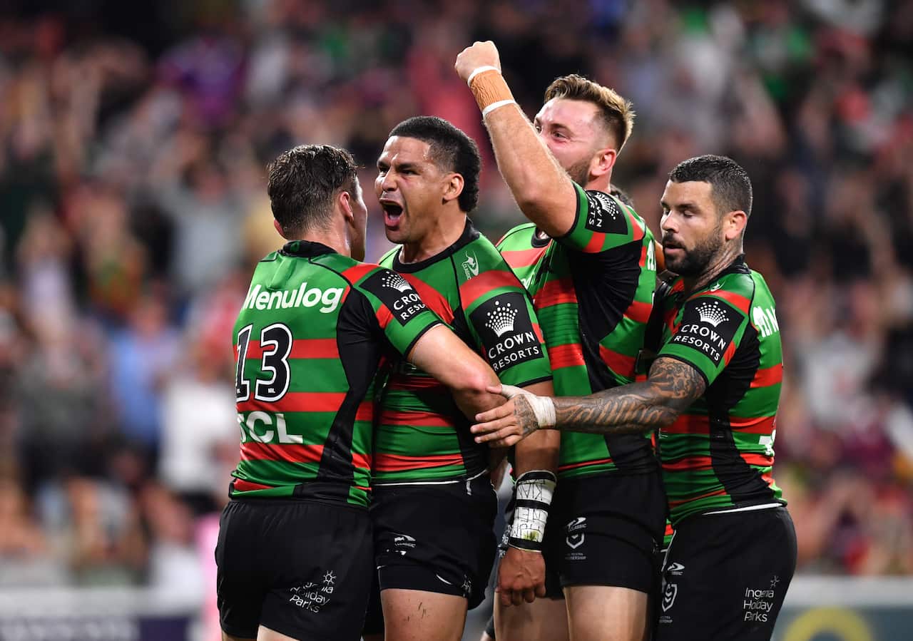 Cody Walker scores in the NRL Grand Final