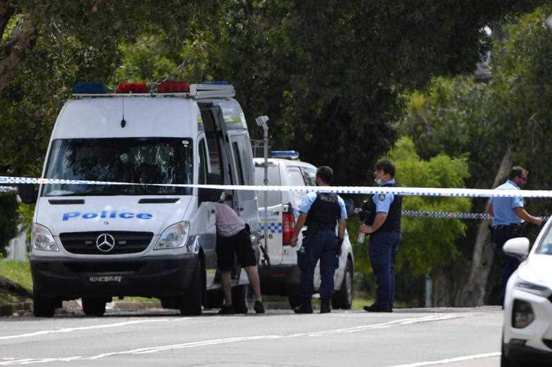 Police at the scene of a police shooting in Seven Hills in the western suburbs of Sydney, Tuesday, November 9, 2021.