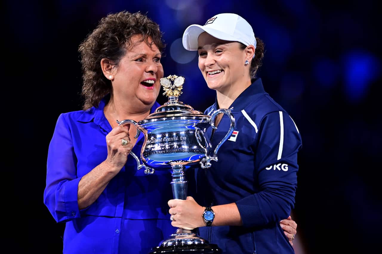 Ash Barty with Evonne Goolagong-Cawley