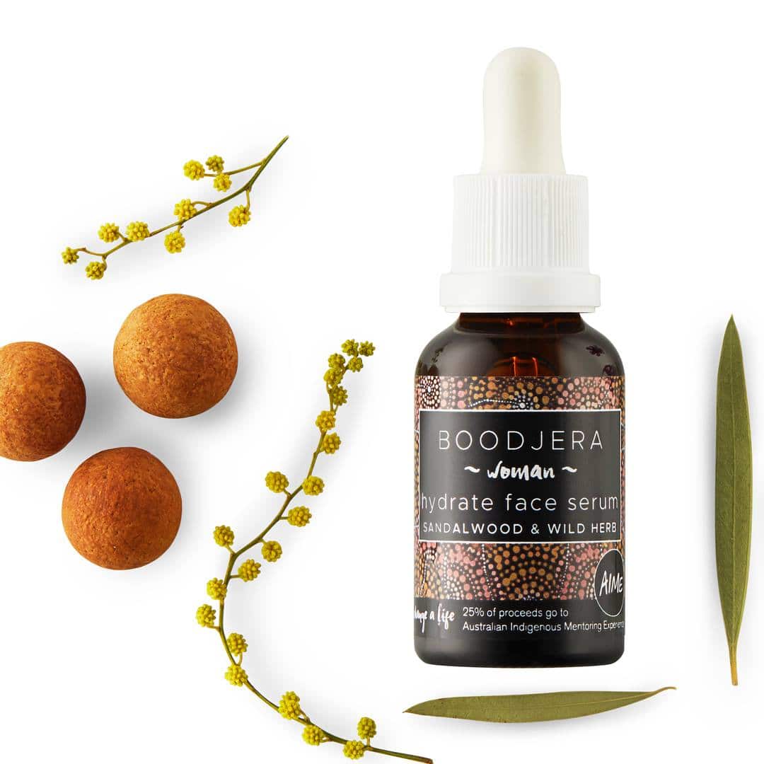 Boodjera hydrating face serum made from sandalwood and wild herbs