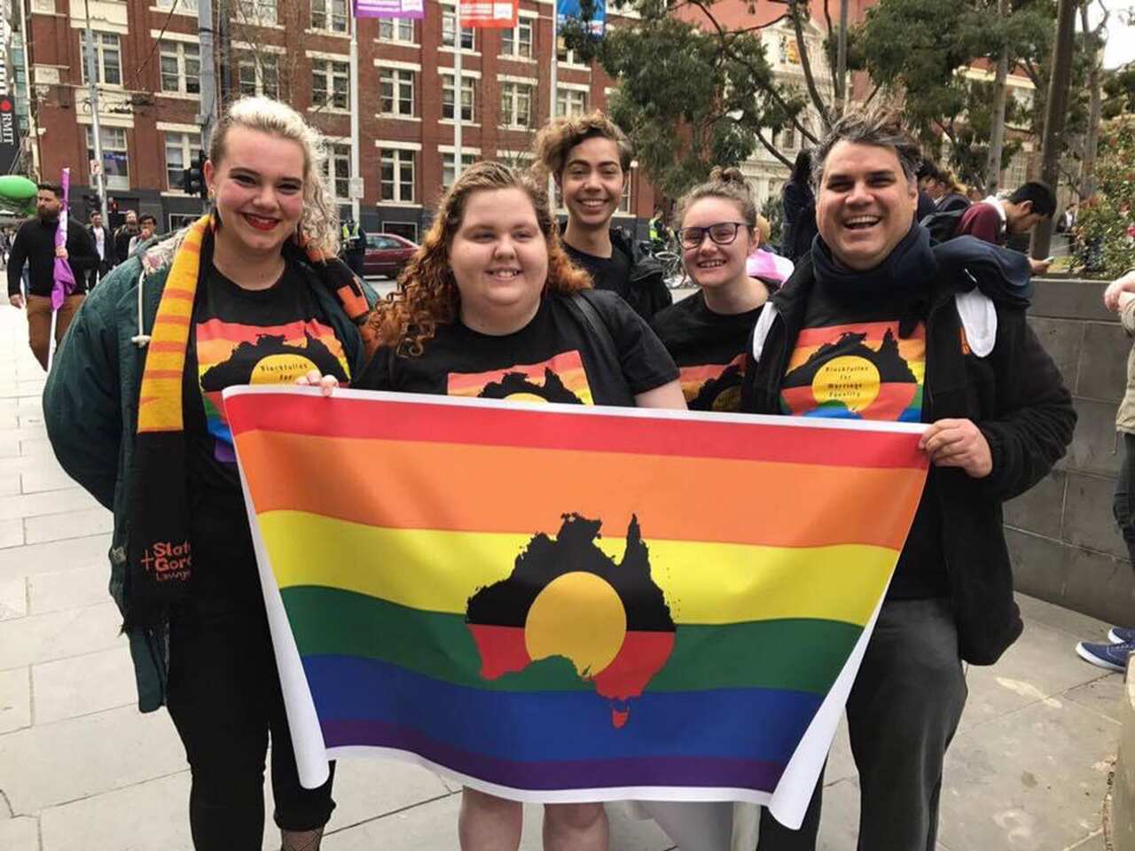 Blackfullas for Marriage Equality campaigners
