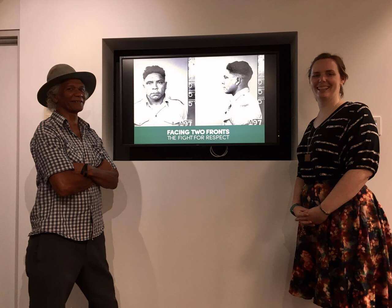 Indigenous war exhibition Facing Two Fronts at the National Archives of Australia in Darwin.