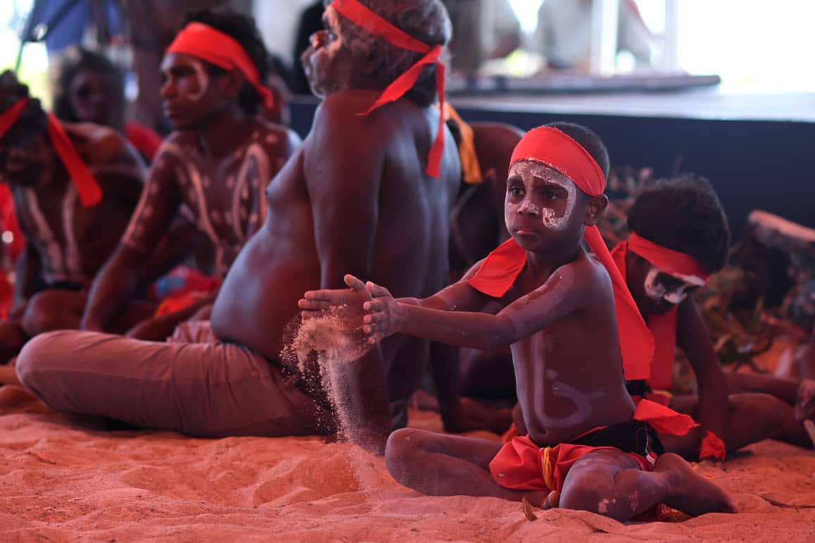 Kenbi Native land claim ceremony near Darwin.
