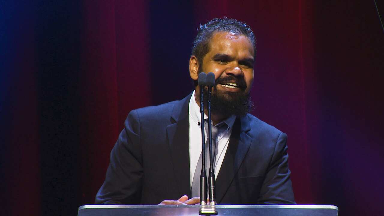 Activist Clinton Pryor was awarded the top award in 2017 Dreamtime Person of the Year