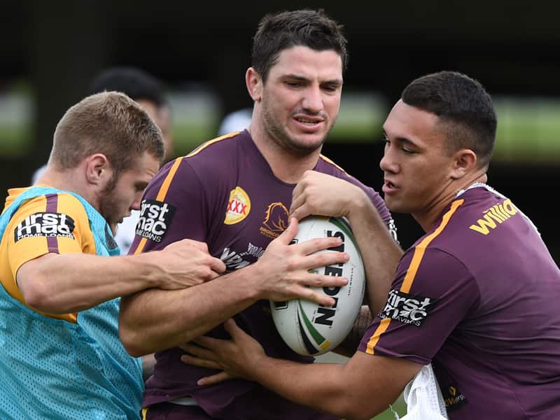 Matt Gillett during the Brisbane Broncos training session