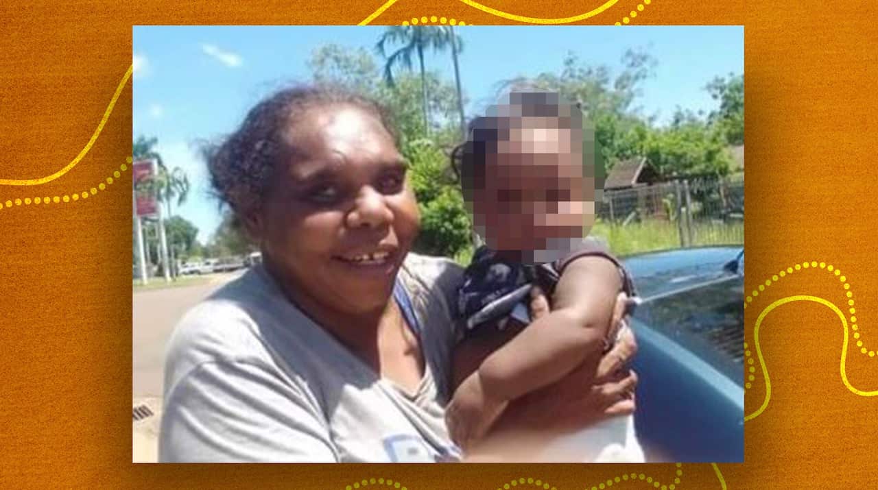 Kumanjayi Dixon and baby