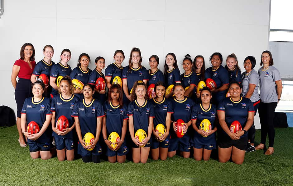 Adelaide Crows Female Indigenous Academy 2019 squad. (Photo: Adelaide Crows)   