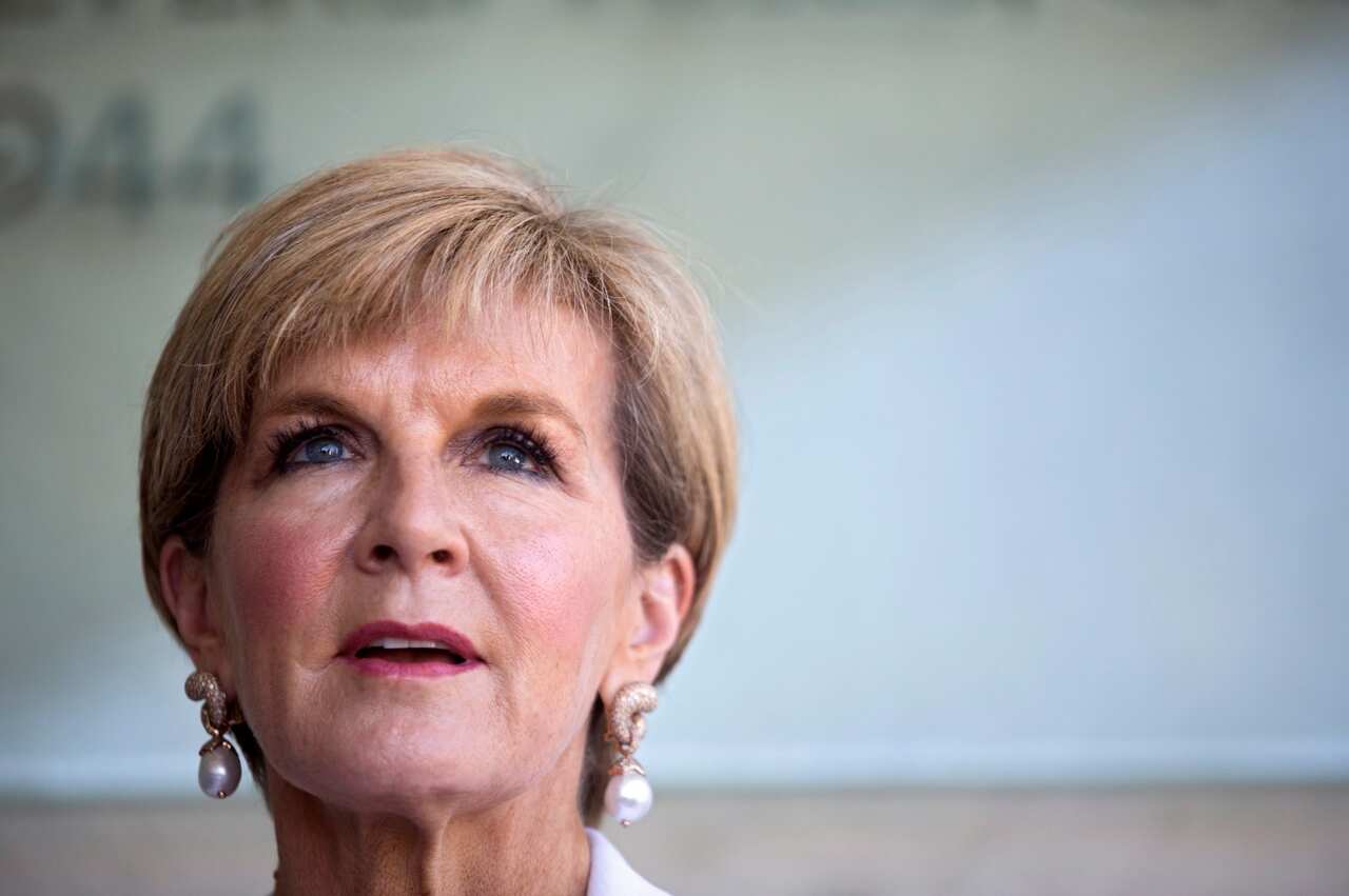 File image of Australian Foreign Minister Julie Bishop 