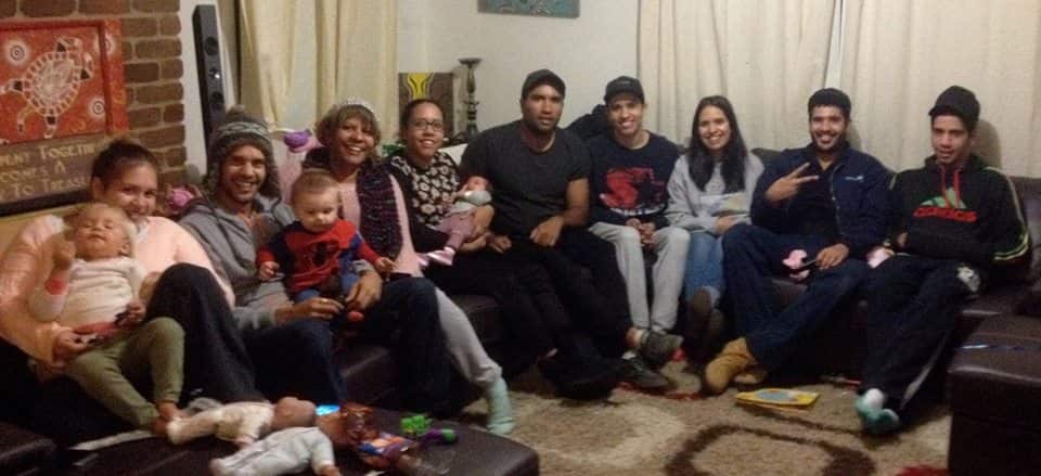 Eva Jo with her children and grandchildren.