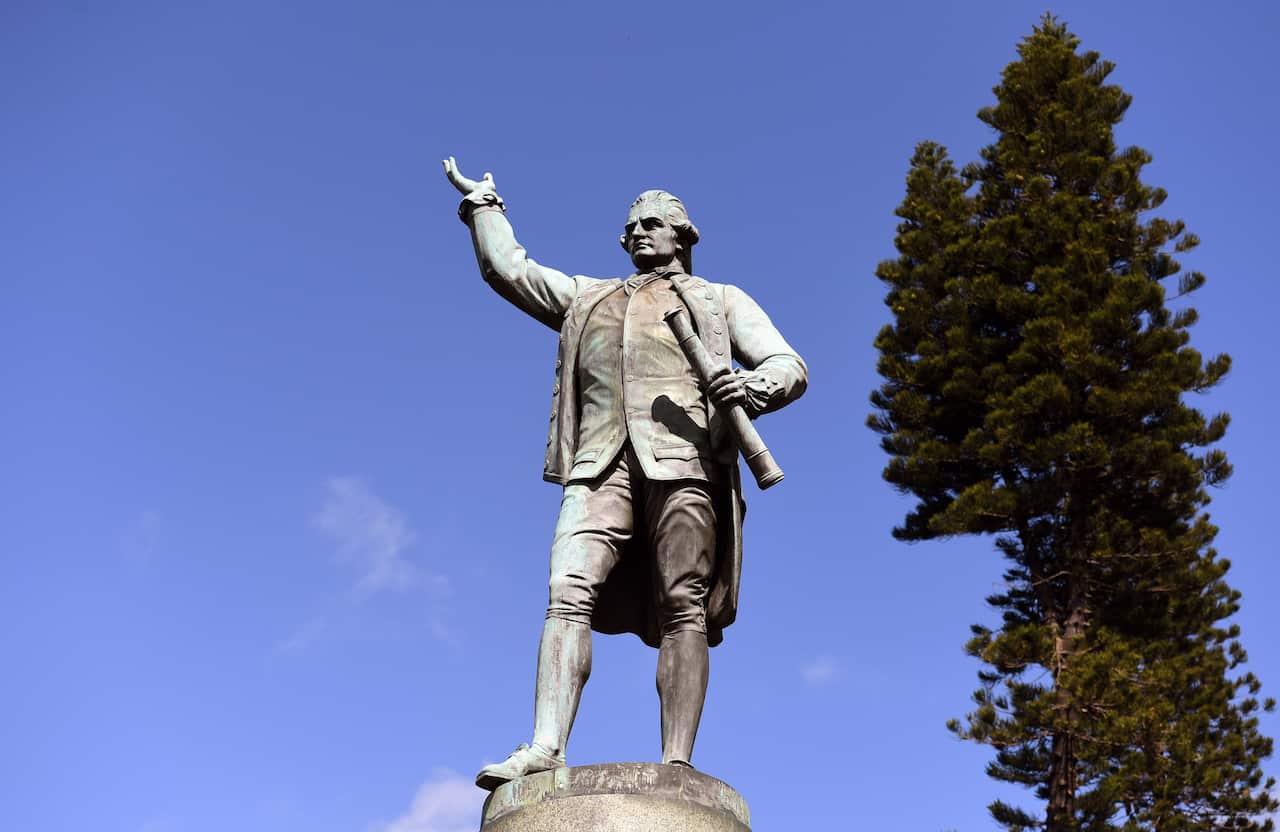 (File Image) A statue of Captain James Cook has been vandalised in Sydney's Hyde Park.