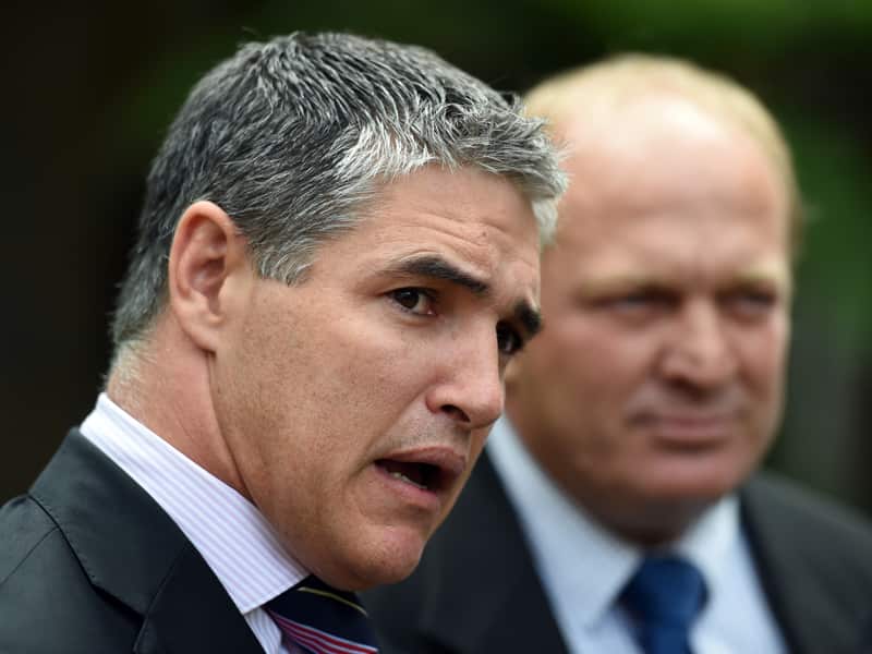 Katter party MPs Robbie Katter (L) and Shane Knuth
