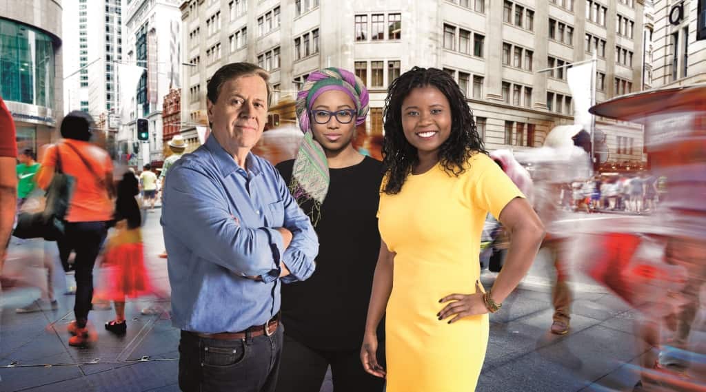 Ray Martin, Yassm Abdel-Magied, Santilla Chingaipe on SBS 