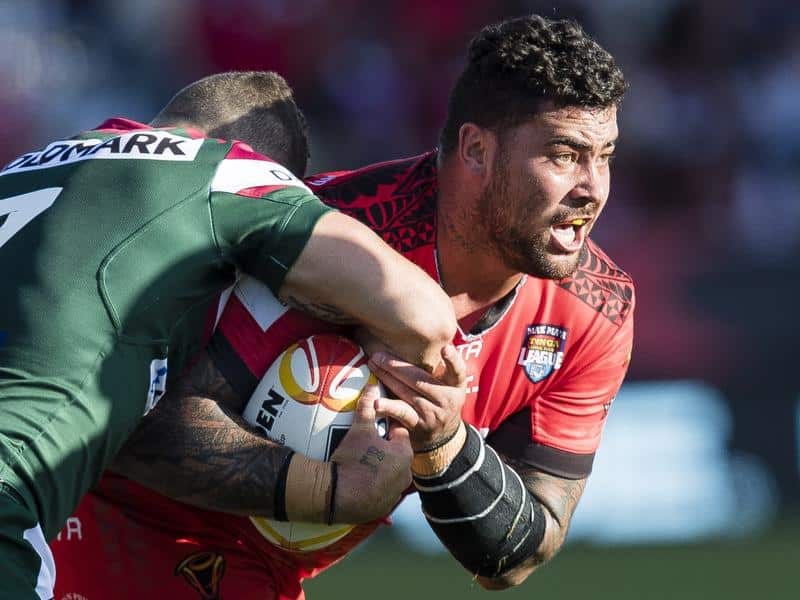 File image of Andrew Fifita of Tonga in action against Lebanon.