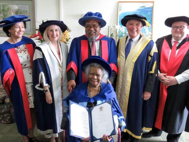 Bonita Mabo receives one of James Cook University’s highest awards, an Honorary Doctor of Letters.