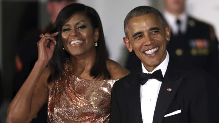 Michelle Obama and Barack Obama