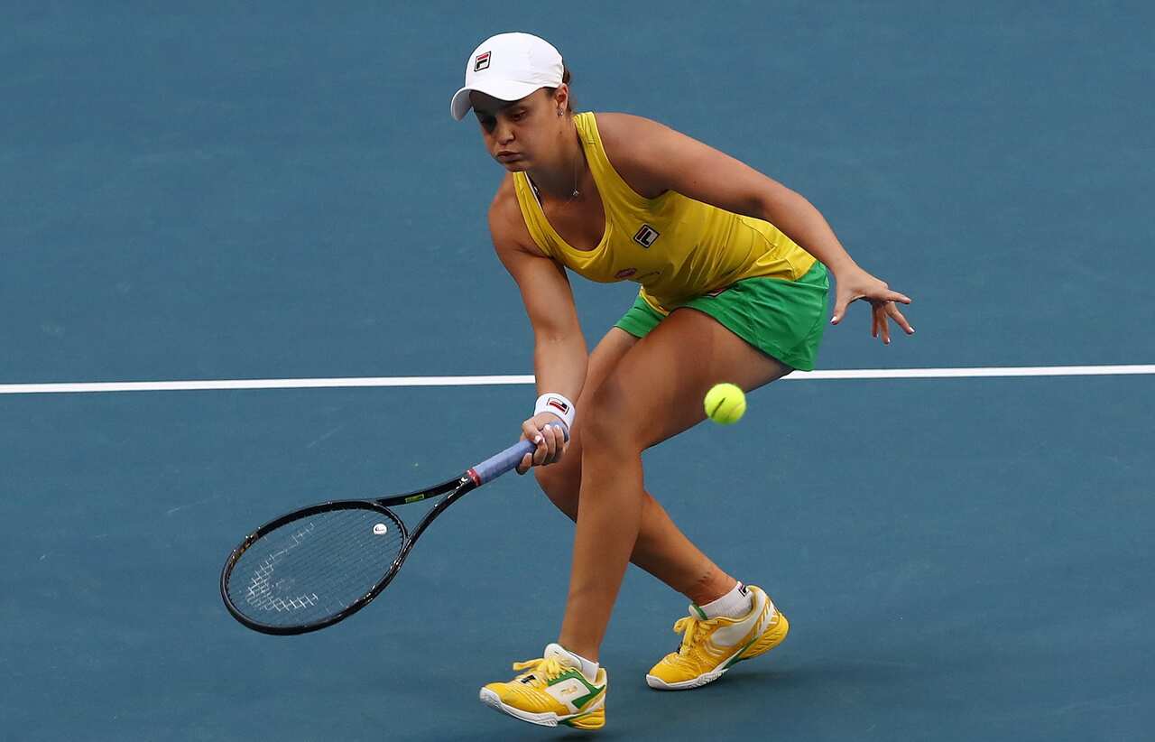 Ash Barty of Australia in action