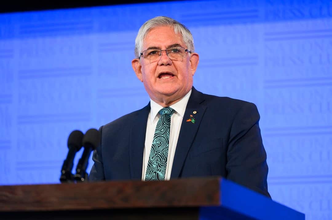 Minister for Indigenous Australians Ken Wyatt speaks at the National Press Club in Canberra, Wednesday, July 10, 2019. (AAP Image/Rohan Thomson) NO ARCHIVING
