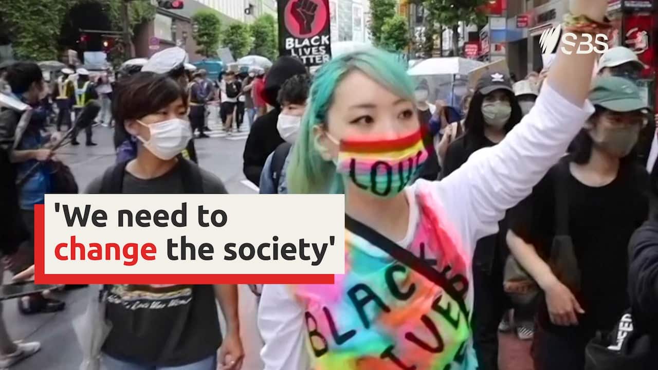 Thousands of protesters have taken part in a Black Lives Matter march in Tokyo