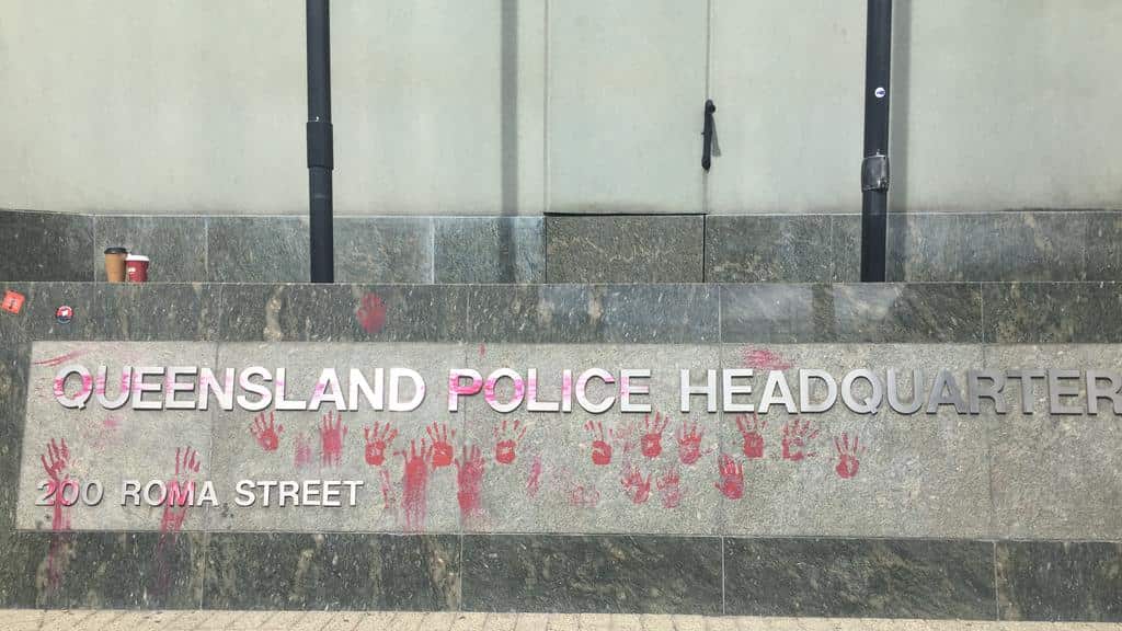 Death in custody protest at Queensland Police Headquarters 
